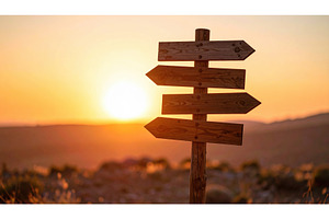 A wooden signpost pointing in, a Background Photo by Igor Tichonow