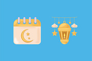 Golden Hijri Illustration Set, an Object Illustration by studiogstock (Thumbnail 4 of 5)