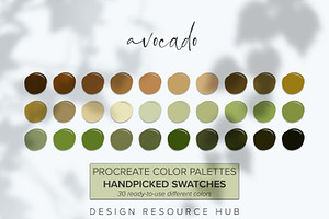 Avocado Procreate Color Palette