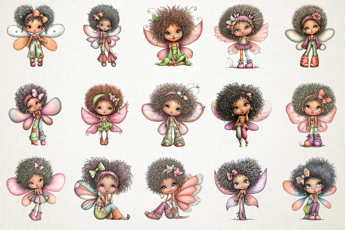 Black History Month Fairy Clipart, an Illustration by RobertsArt (Photo 5 of 5)