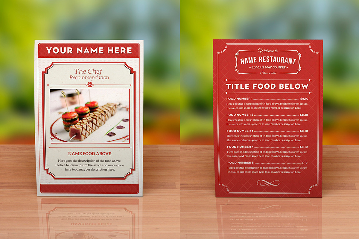 Classy Food Menu 2, a Brochure Template by Luuqas Design (Photo 4 of 6)