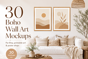 30 Boho Wall Art Mockups for Etsy, a Household Mockup by Local Marketing Templates (Thumbnail 1 of 8)