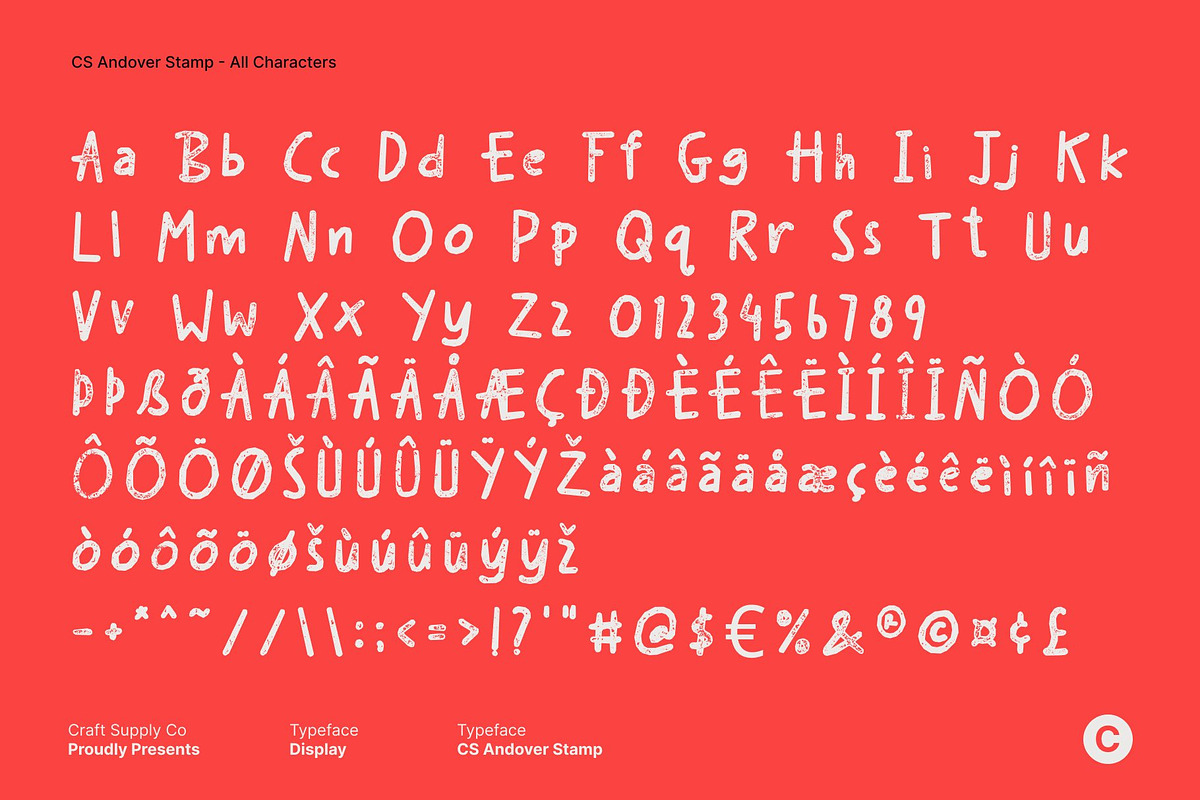 CS Andover Stamp, a Handwritten Font by Craft Supply Co. (Photo 8 of 8)