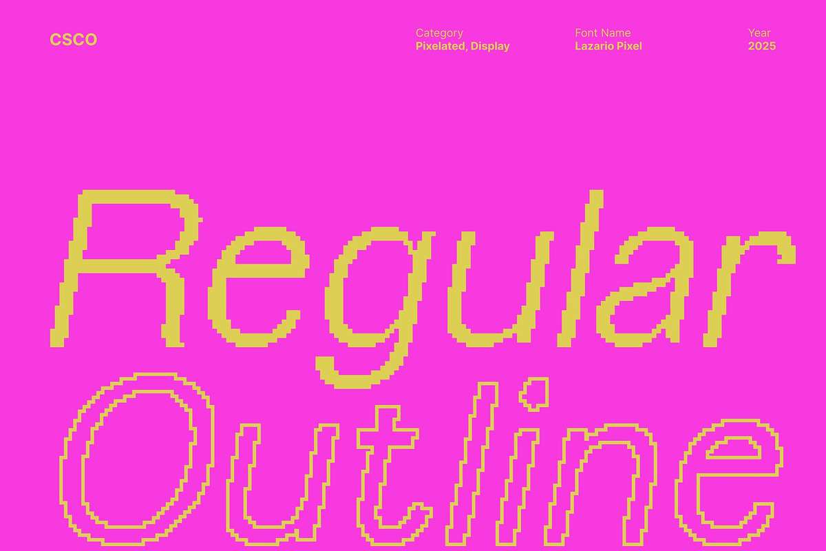 Lazario Pixel, a Sans Serif Font by Craft Supply Co. (Photo 3 of 8)