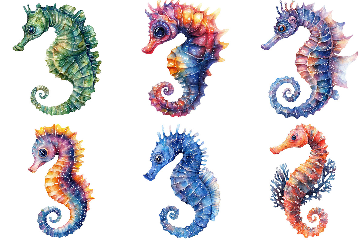 Magical Seahorse Ocean Art Bundle, an Illustration by Pixels.Craft (Photo 6 of 7)