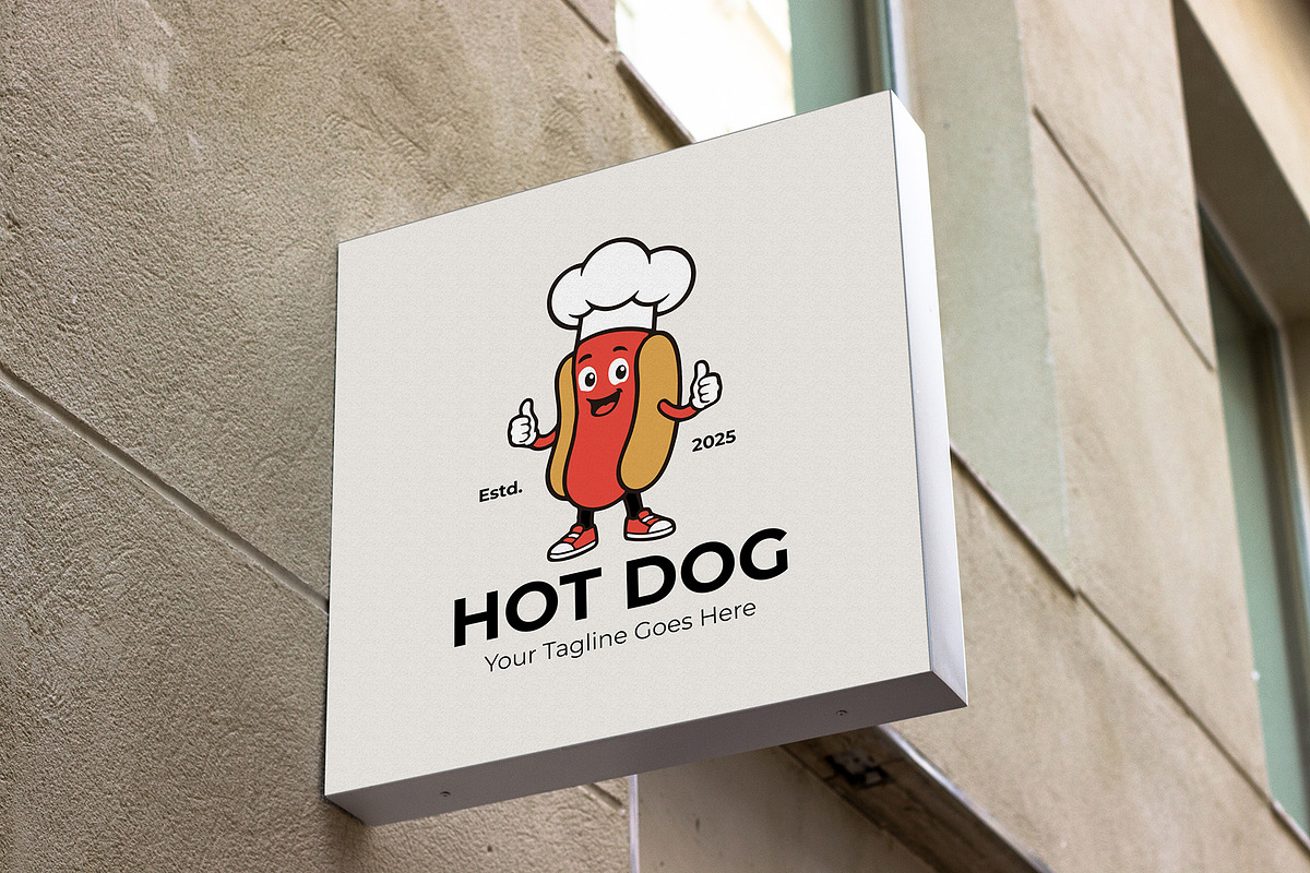 Cute Hot Dog Logo Template, a Branding & Logo Template by YUDesignStore (Photo 3 of 7)