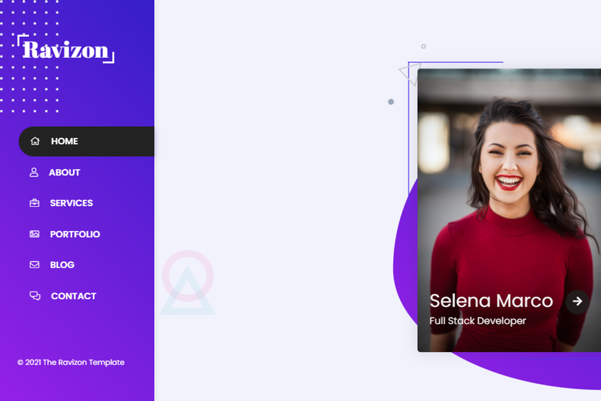 Ravizon - HTML Porfolio Template, a HTML Template by Techno Digitz (Photo 5 of 7)