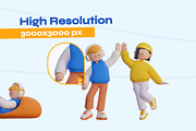 Cute 3D characters, an Object 3D Model by orenjidesign (Thumbnail 3 of 8)