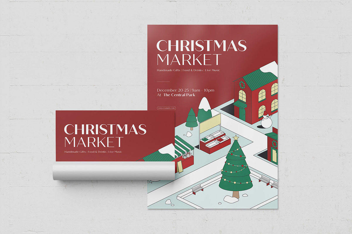 Christmas Market Poster Template, a Poster Template by BrandPacks (Photo 3 of 5)