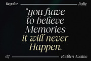 Radilen Aveline, a Serif Font by Dora Typefoundry (Thumbnail 9 of 18)