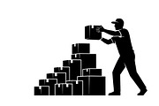 Delivery Driver Silhouette Pack, an Illustration by Amazin_art (Thumbnail 24 of 26)