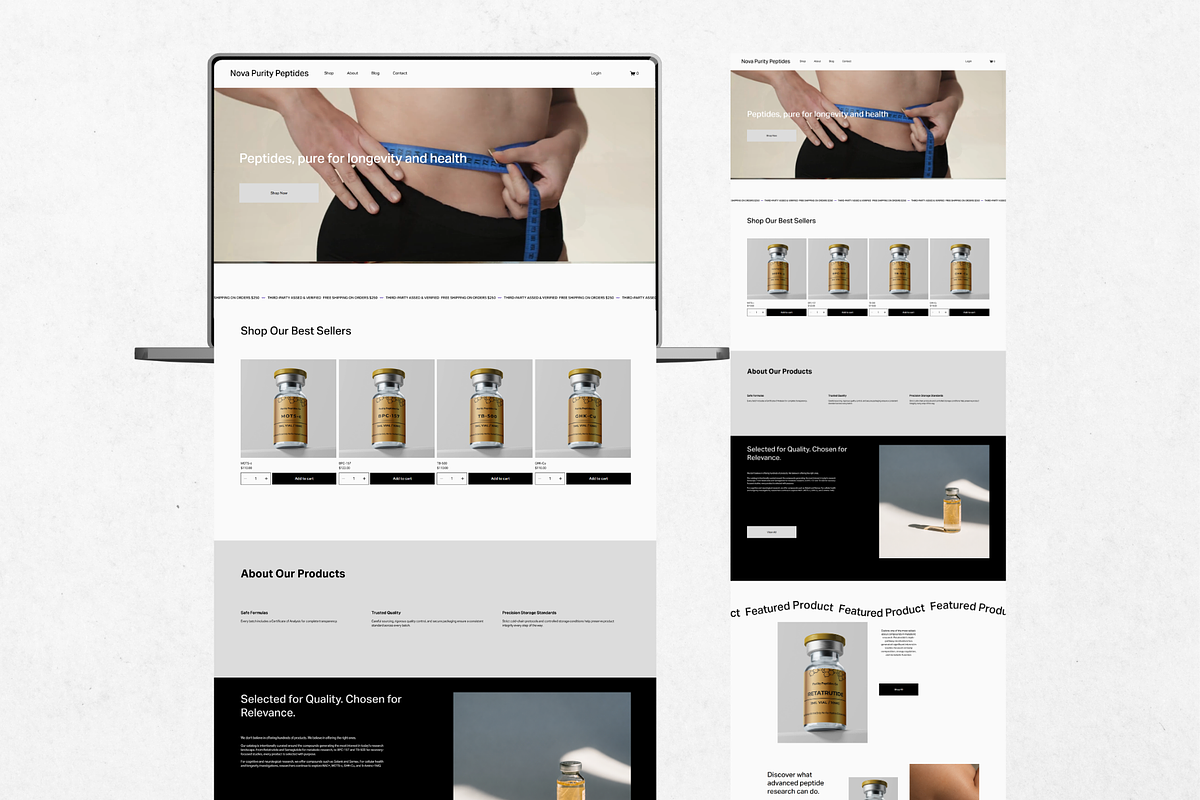 Nova Squarespace Peptide Website, a Squarespace Template by Templatelabsdesign (Photo 4 of 16)