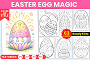 Easter Egg Magic Coloring Pages, a Seasonal Illustration by Design Station (Thumbnail 1 of 3)