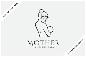 Mom Baby Breastfeeding Nursing Logo, a Branding & Logo Template by Enola99d