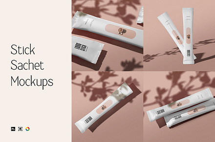 Long Stick Sachet Mockups