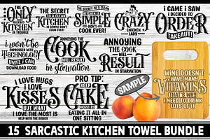 Sarcastic Kitchen Towel Bundle