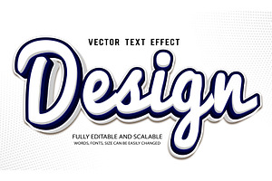 Design Vector 3d Editable Text