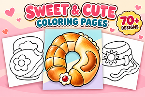 Sweet & Cute Coloring Pages Vol. 3