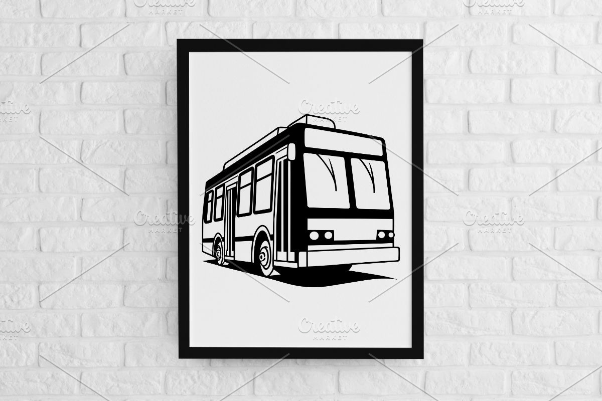 Bus Silhouette SVG, a Transportation Illustration by newminddesign (Photo 2 of 3)