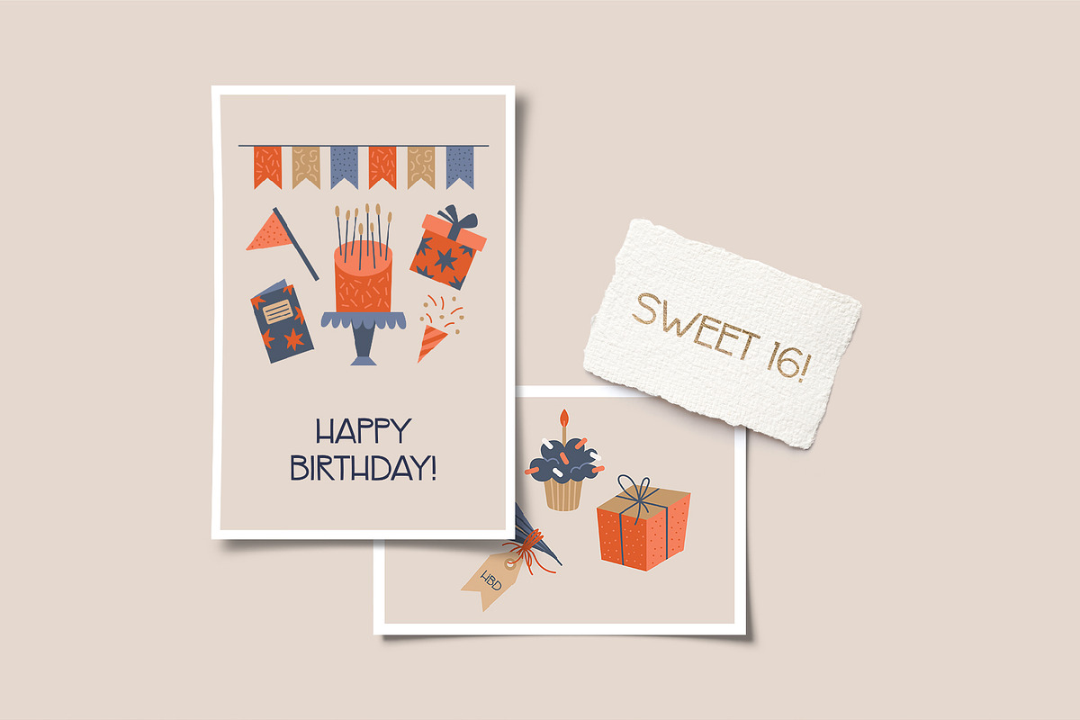 Celebration kit | Vector collection, a Decorative Illustration by katieromanoff_art (Photo 20 of 21)