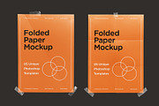 5 Folded Paper Poster Mockups, an Advertising Mockup by DreamVisuals (Thumbnail 2 of 3)
