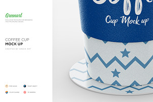 Coffee Cup With Sleeve-3 PSD Mockup