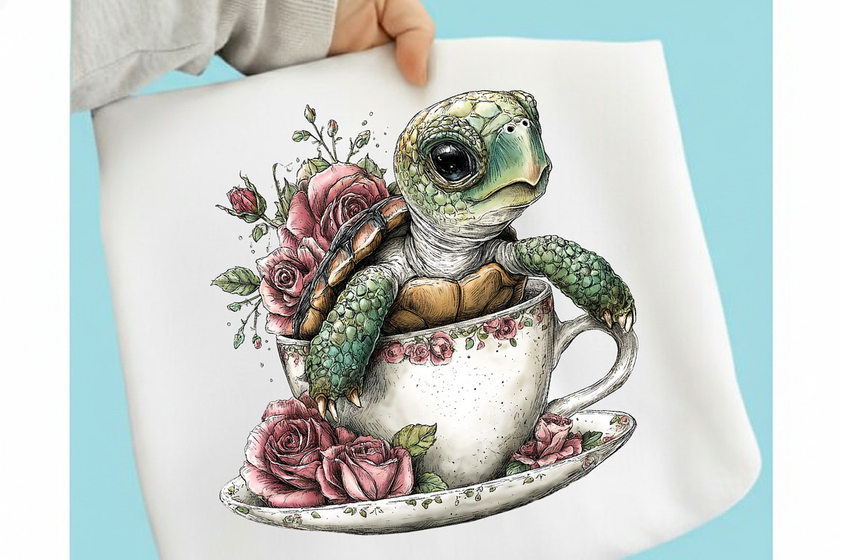 Whimsical Enjoy Turtle Clipart, a Seasonal Illustration by designcity5 (Photo 3 of 5)