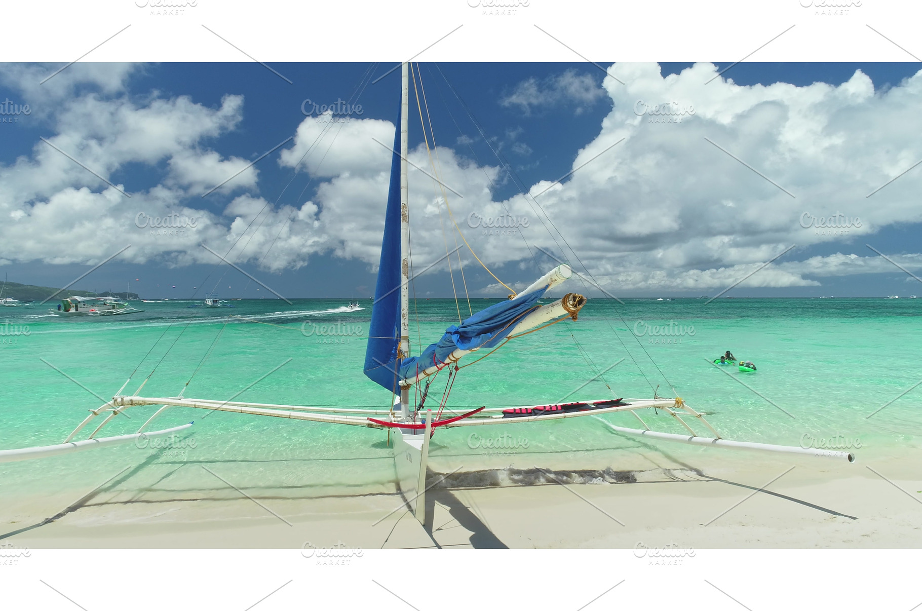 Traditional paraw sailboat resting, a Nature Photo by Goinyk