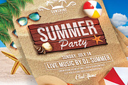 Summer Party Flyer Template, a Flyer Template by Briell Design (Thumbnail 2 of 3)