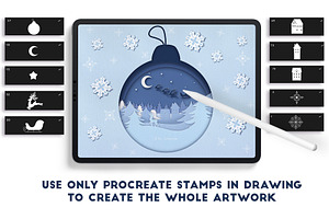 Procreate Christmas Stamps