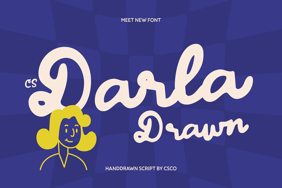 CS Darla Drawn, a Script Font by Craft Supply Co. (Photo 1 of 8)