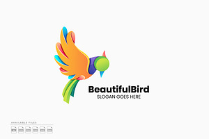 Beautiful Bird Gradient Logo, a Branding & Logo Template by Zeer Graphic