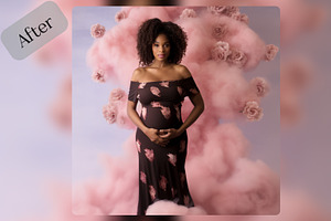 10 Pink Floral Maternity Backdrops