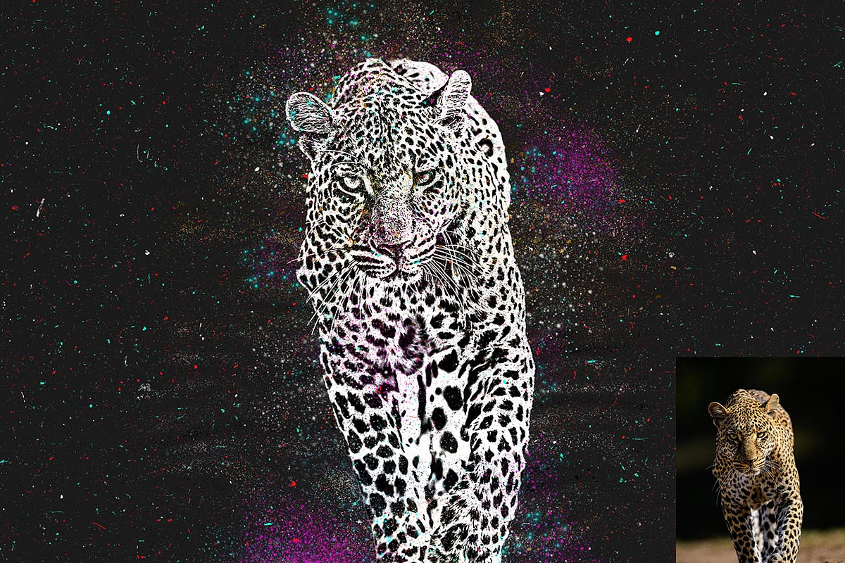 Grunge Spray Art Photoshop Action, an Action Add-On by Studio Retouch (Photo 3 of 18)