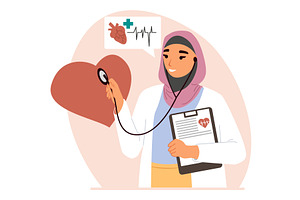 A healthcare professional wearing a, an Object Illustration by SiberianArt