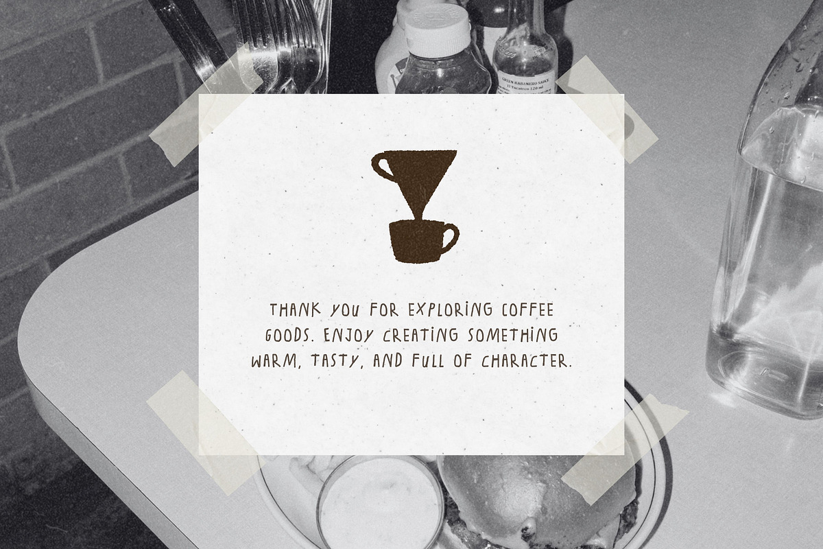Coffee Goods: 100 Textured Graphics, a Food Illustration by Veyla (Photo 14 of 14)
