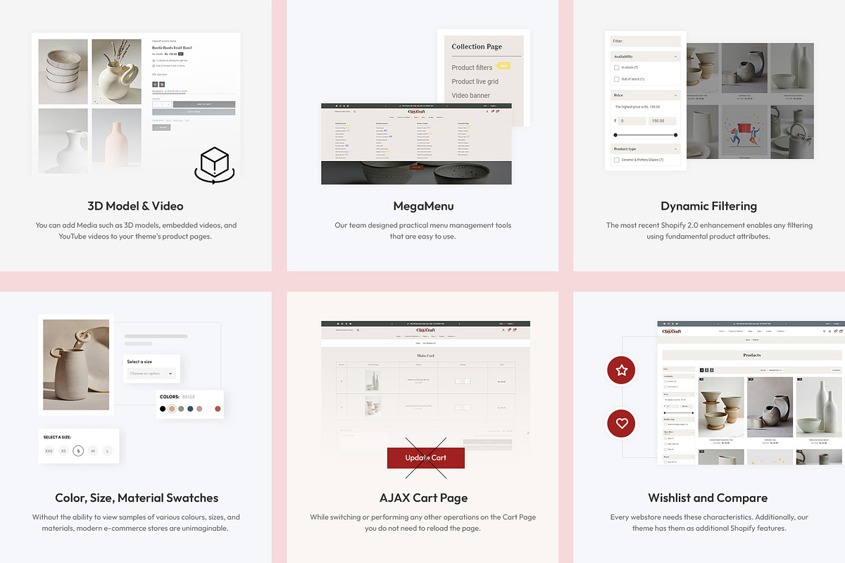 Ceramics Responsive Shopify Theme, a Shopify Template by LogicGo Shopify Experts (Photo 6 of 7)