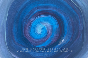 ABSTRACT BLUE AURA ART