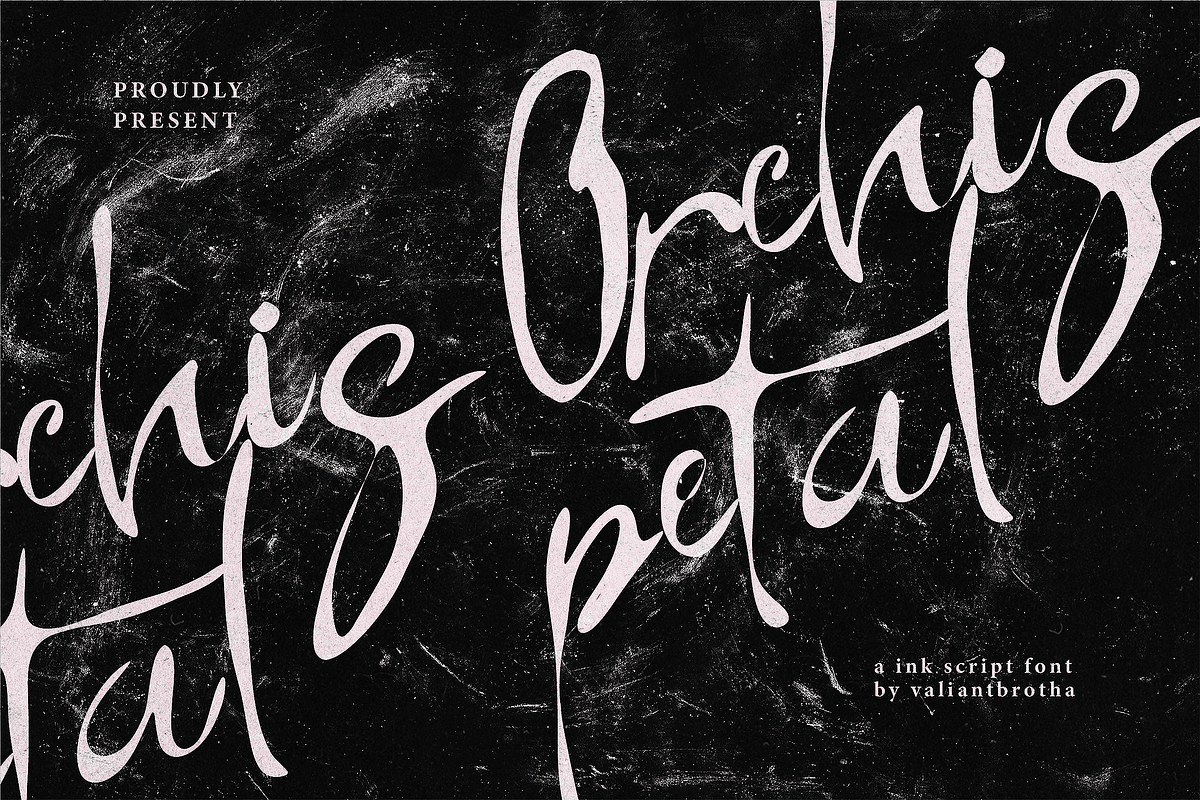 OrchisPetal | A Ink Script Font, a Script Font by Berdansabersama (Photo 1 of 9)