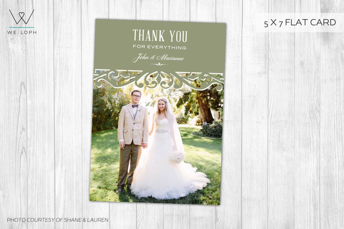 Wedding thank you card template, a Card Template by We♡Loph