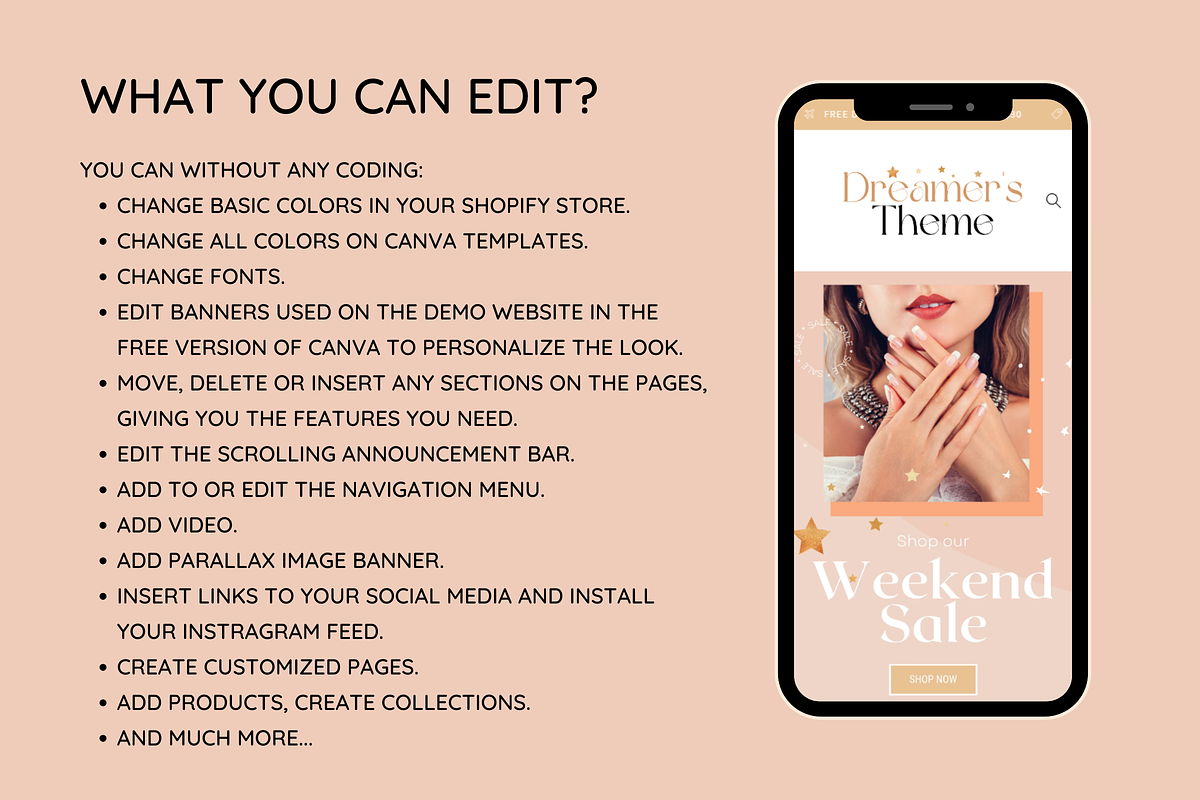 Peach Shopify Theme, a Shopify Template by SunshineStudioBoutique (Photo 3 of 10)