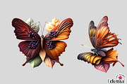 Fall Butterflies Clipart Sublimation, an Animal Illustration by EdeniaArtStudio (Thumbnail 3 of 4)