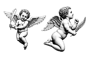 21 Cherub Illustrations - vector, a Decorative Illustration by Gonez Studio (Thumbnail 10 of 13)