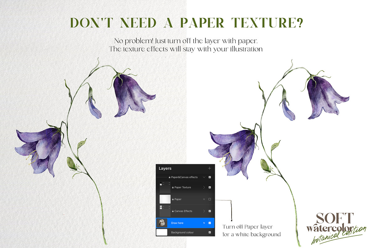 Watercolor Procreate brushes Botany, a Brush Add-On by Yuliya Derbisheva (Photo 8 of 13)
