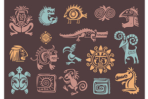 Aztec tribal elements. Maya, an Animal Illustration by YummyBuum