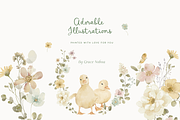 Easter Spring wildflower meadow set, a Decorative Illustration by Grace Noboa Illustrations (Thumbnail 7 of 14)