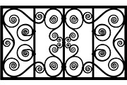 Luxury Iron Scroll Gate Railing, an Object Graphic by Designer_Momina (Thumbnail 5 of 17)