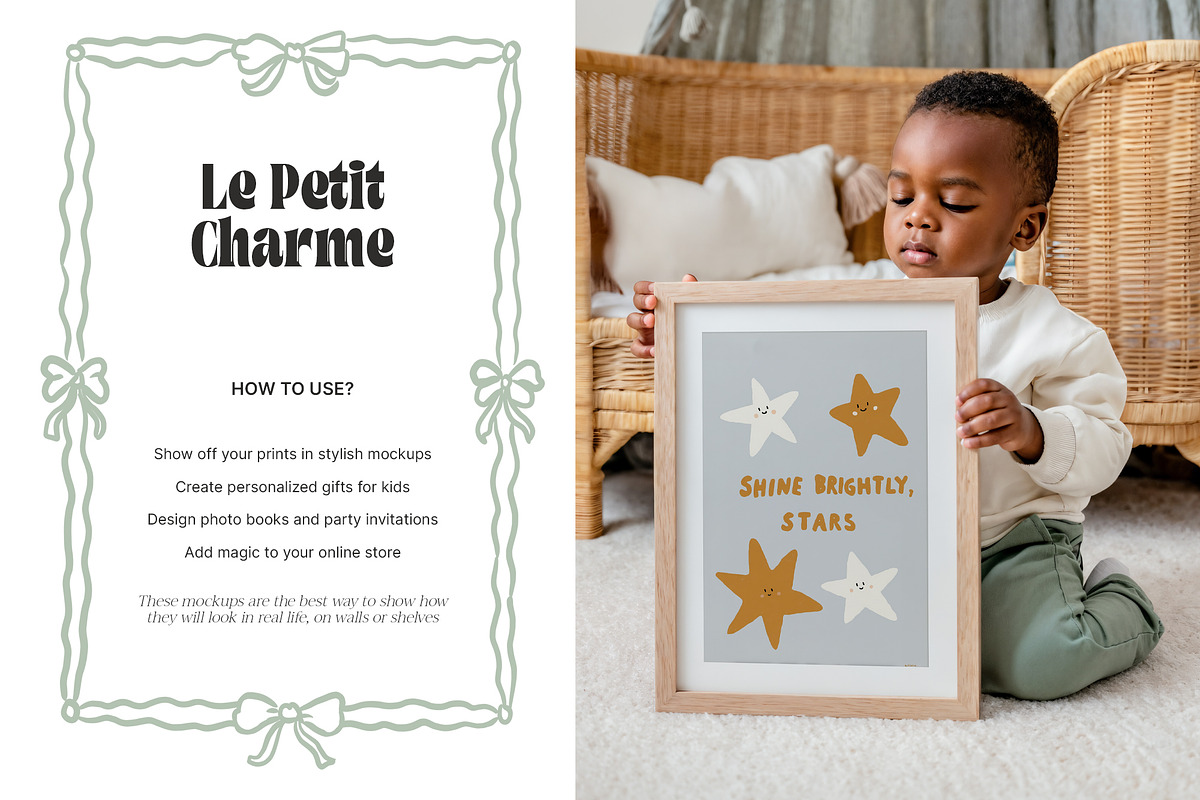 'Le Petit Charme' Kids Frames Mockup, a Household Mockup by Muse Mockups (Photo 11 of 18)