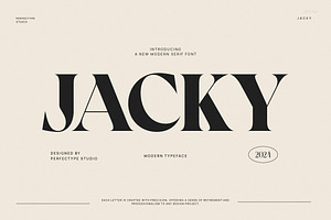 Jacky Modern Serif Font, a Serif Font by Perfectype
