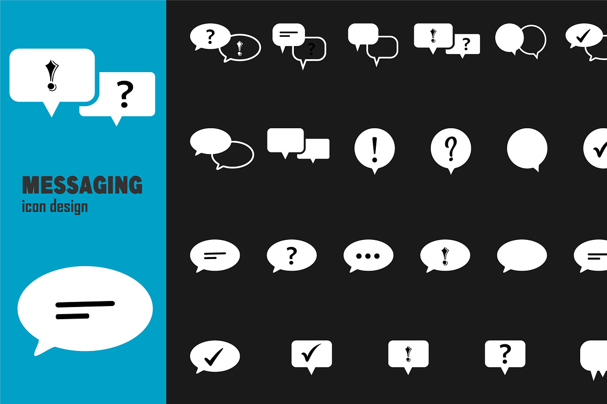 Messaging Icon Design, an Outline Icon by hkmonir (Photo 1 of 2)
